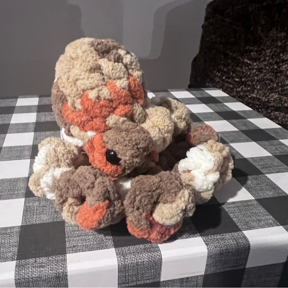 Crochet Amigurumi Multi-Colored Octopus Handmade by Petunias Plushie Patch, New